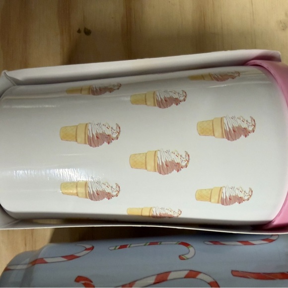 Sara Fitz Candy Cane print and Ice Cream print Tumblers. New. - Picture 4 of 8
